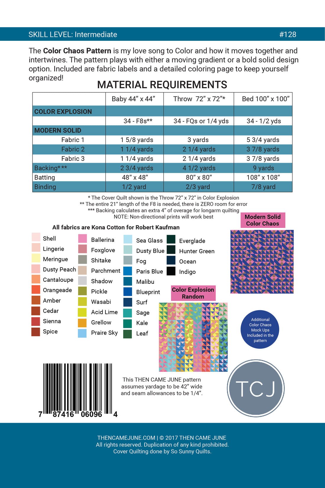 Then Came June SALE Then Came June: Color Chaos Quilt Pattern