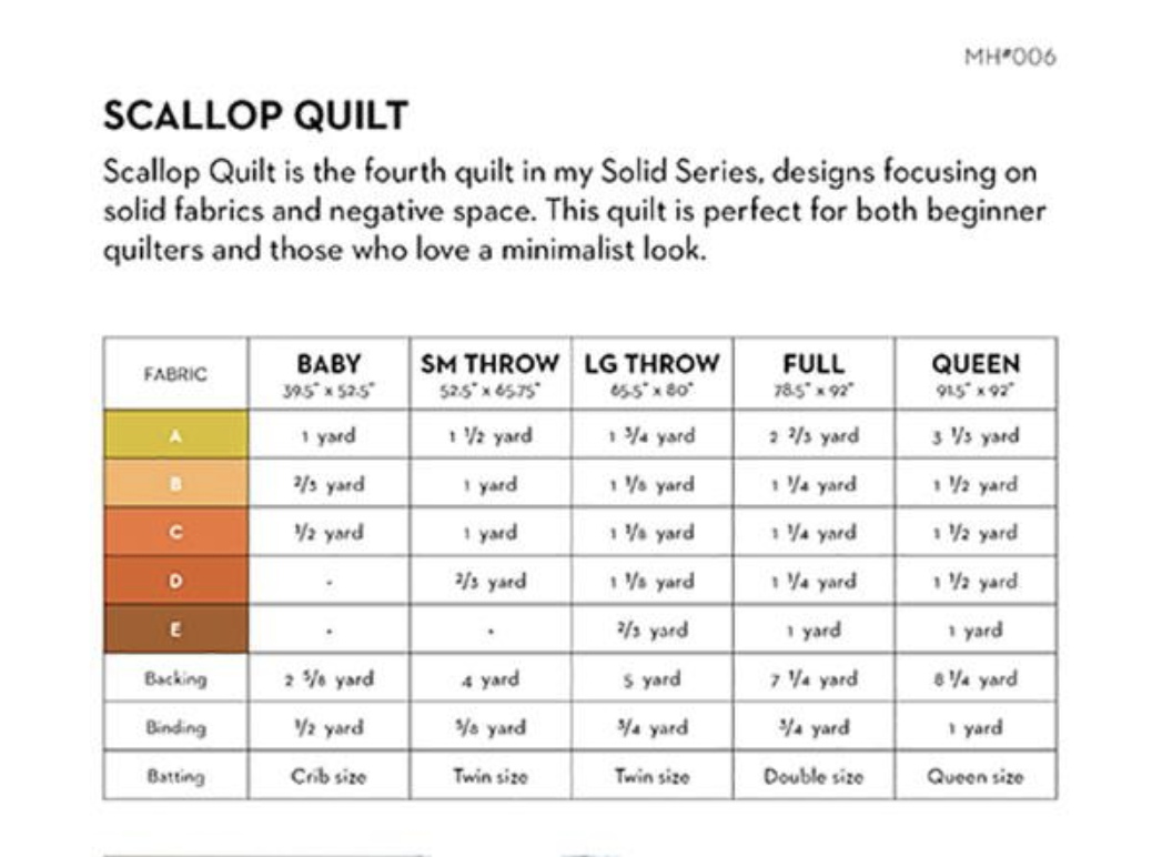 Modern Handcraft Modern Handcraft Scallop Quilt Pattern