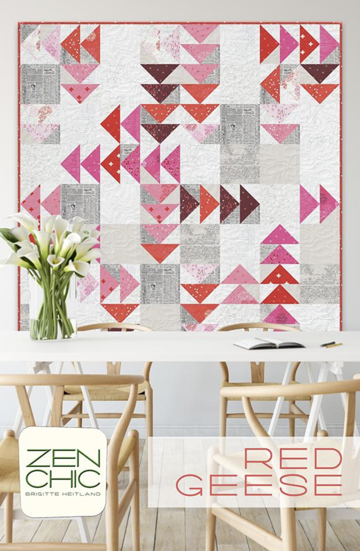 Zen Chic Zen Chic Red Geese Quilt Pattern