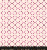 Ruby Star Society Honey Tiny Tiles Geometric Squares Neon Pink by Alexia Abegg