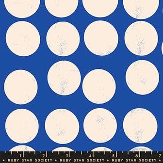 Ruby Star Society Honey Moon Dot Geometric Polka Dot Circle Blue Ribbon by Alexia Abegg