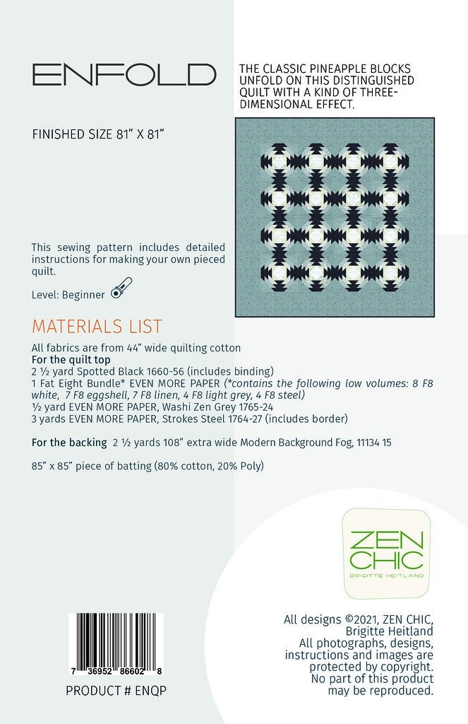 Zen Chic Zen Chic Enfold Quilt Pattern