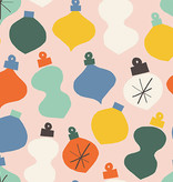 PBS Fabrics SALE Christmas Holiday Icons - Ornaments - Pink