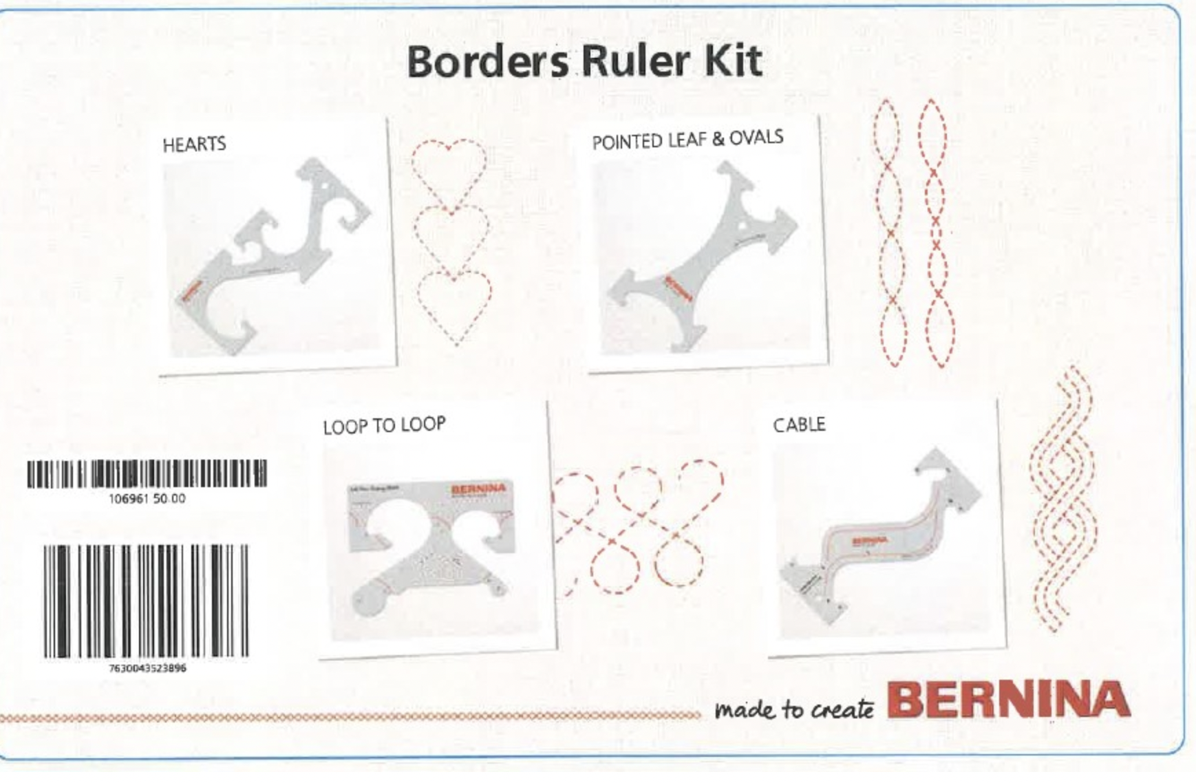 BERNINA Bernina Borders Ruler Kit