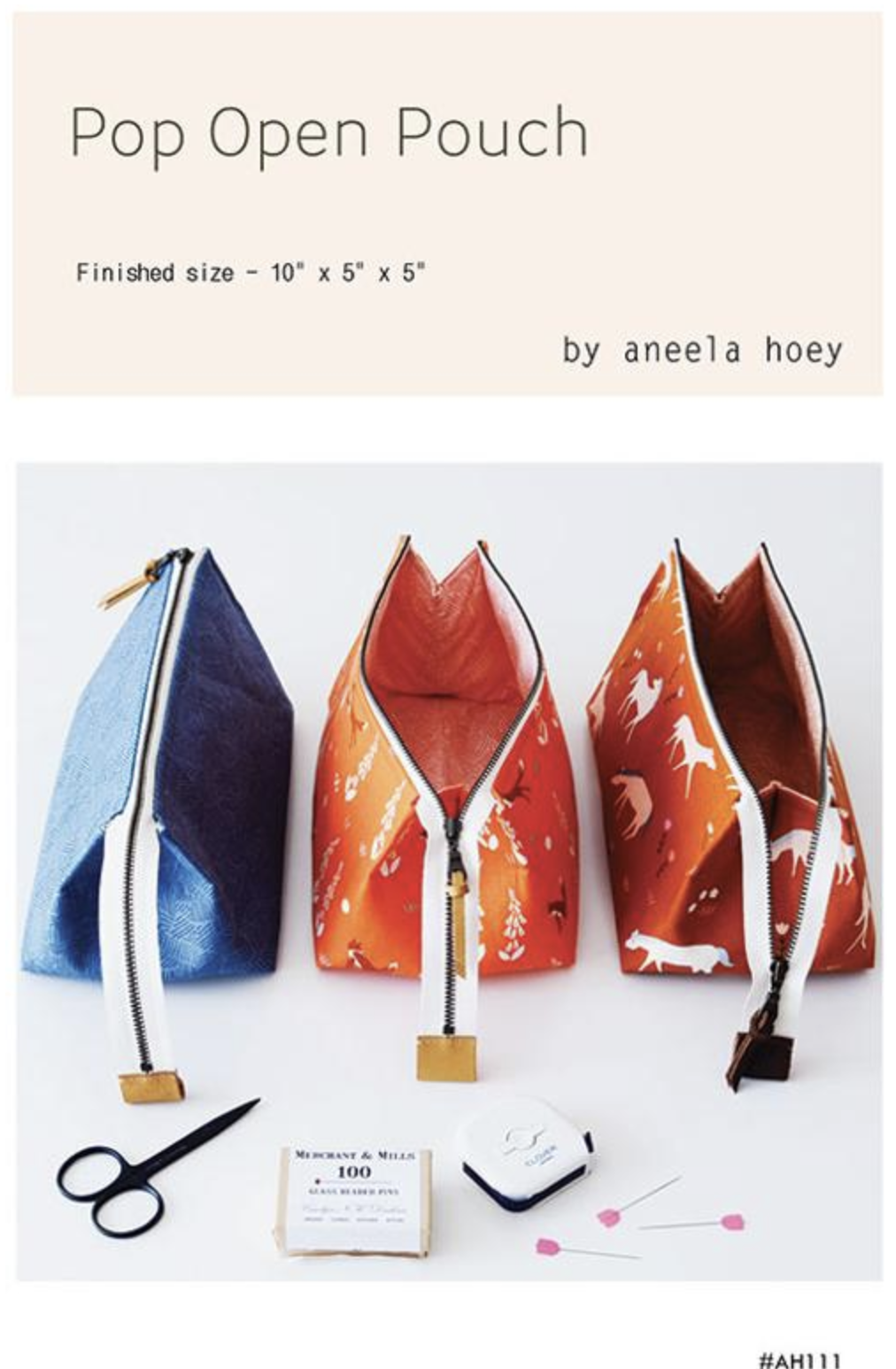 Aneela Hoey Pattern Aneela Hoey Pop Open Pouch Pattern