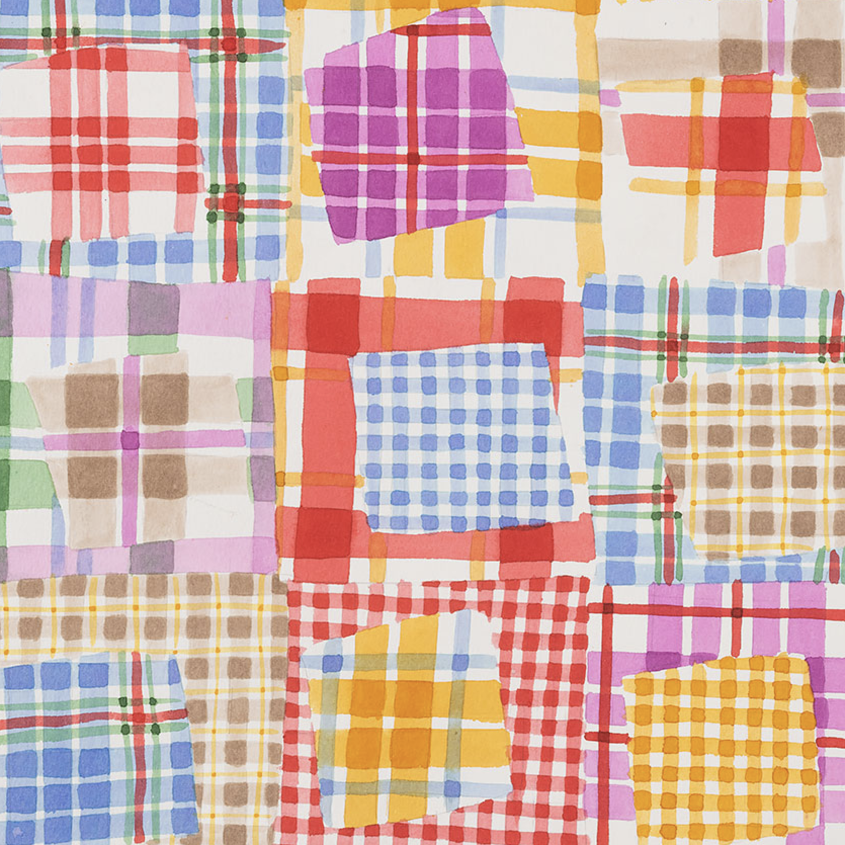 Alexander Henry Mad for Plaid by Alexander Henry Natural Multi Oilcloth
