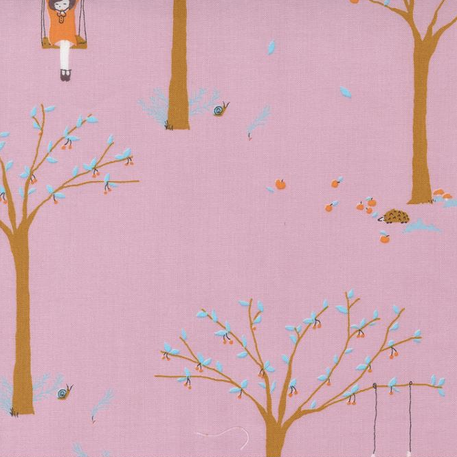 Moda Pips by Aneela Hoey Girl On Tree Swing Foxglove