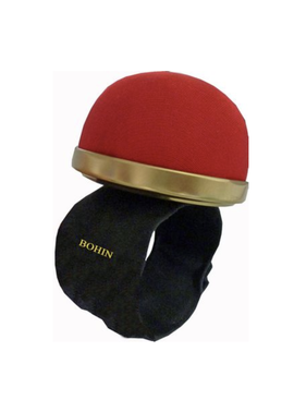 Bohin France Pin Cushion with Flexible Slap Bracelet Red