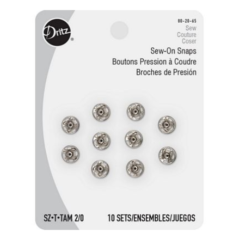 Dritz Dritz Sew-On Snaps Nickel Size 2