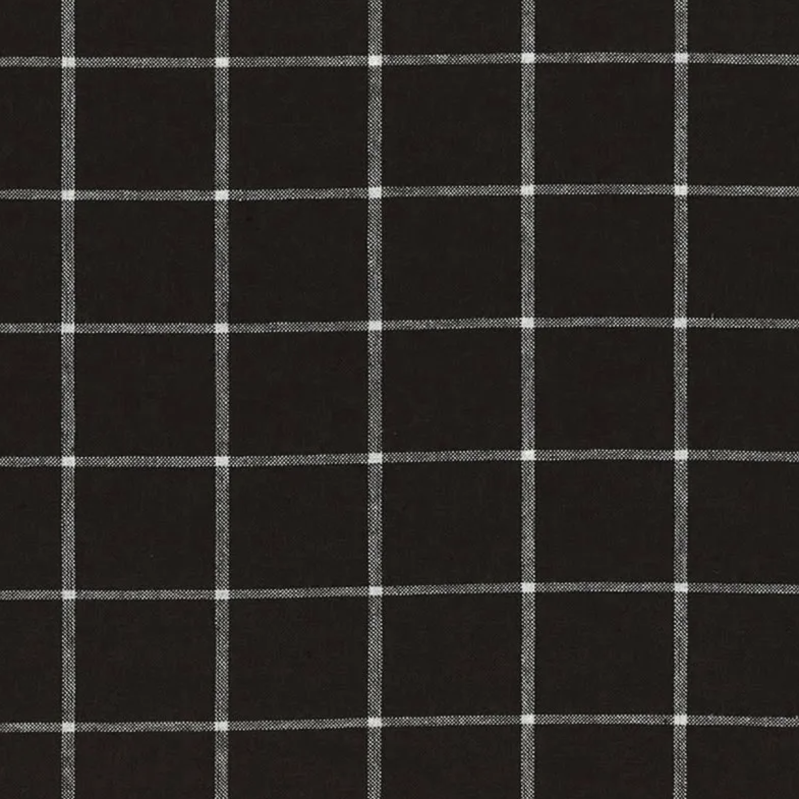 Robert Kaufman Essex Yarn Dyed Classic Wovens Windowpane Black