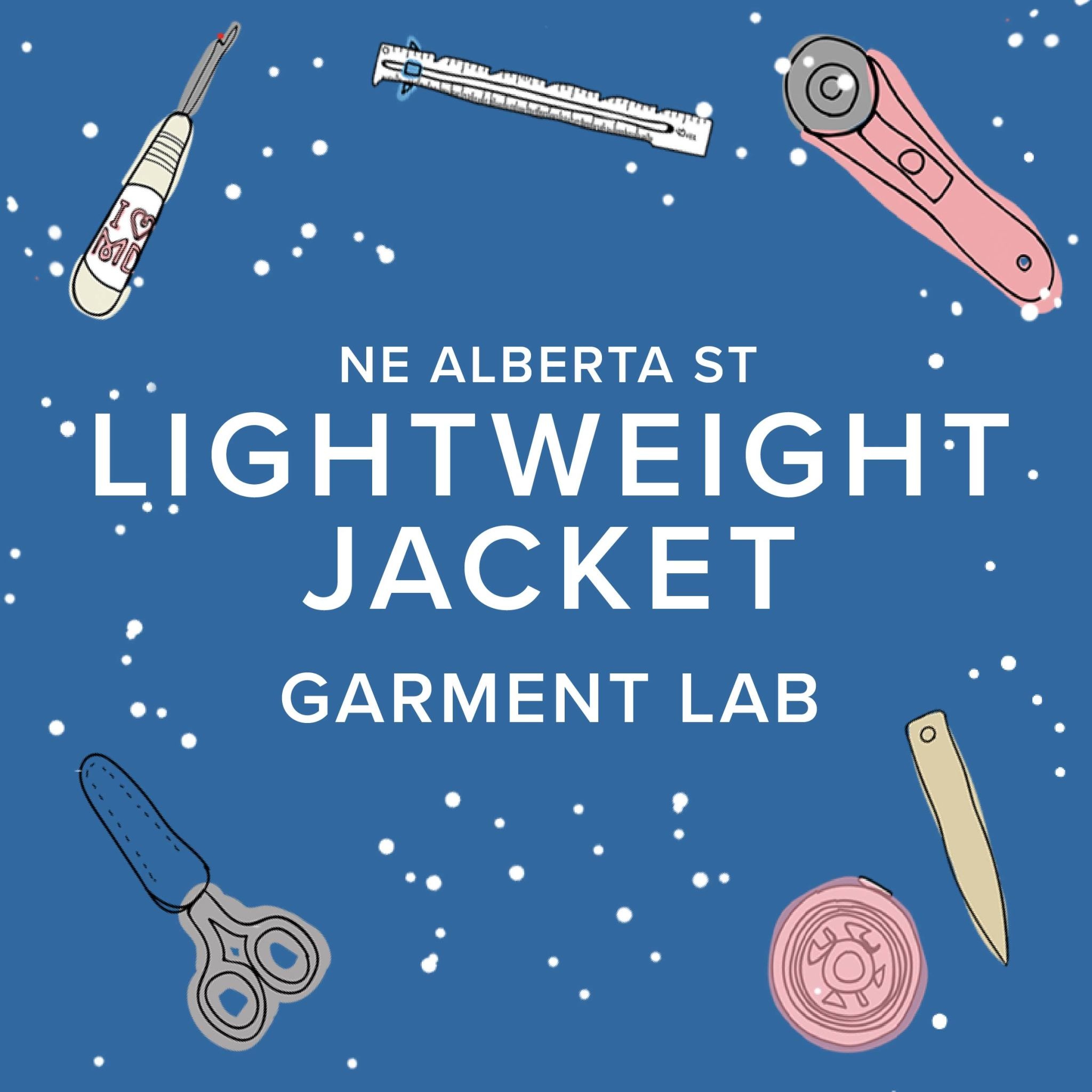 Emma Jarvis Garment Lab: Lightweight Jacket, Alberta Store, Fridays, September 29th, October 6th, 13th, & 20th, 5:30pm-8pm