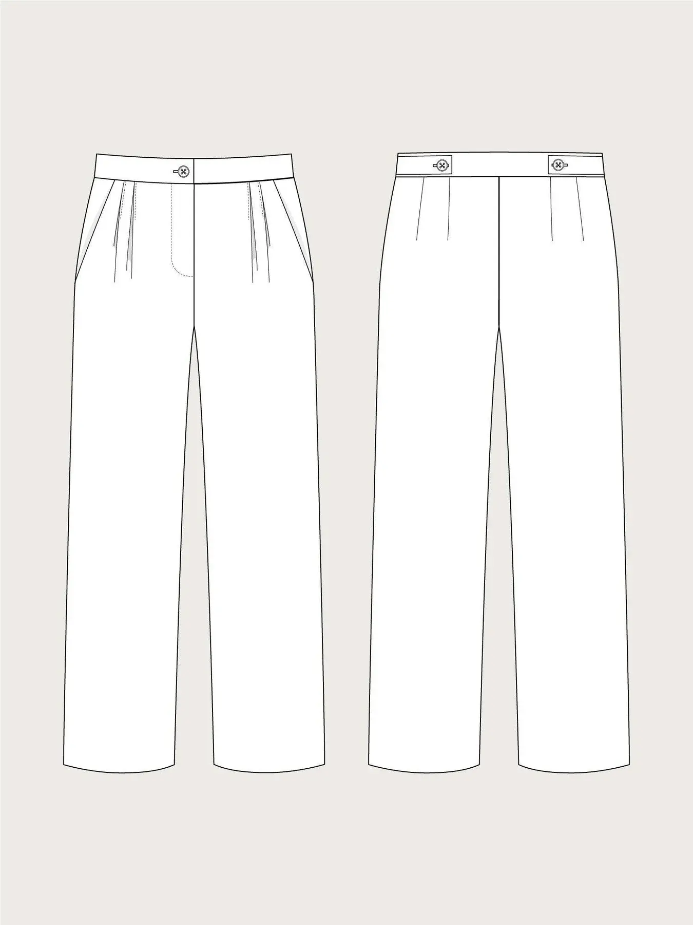 The Assembly Line Patterns The Assembly Line Patterns- High Waisted Trouser XS-L