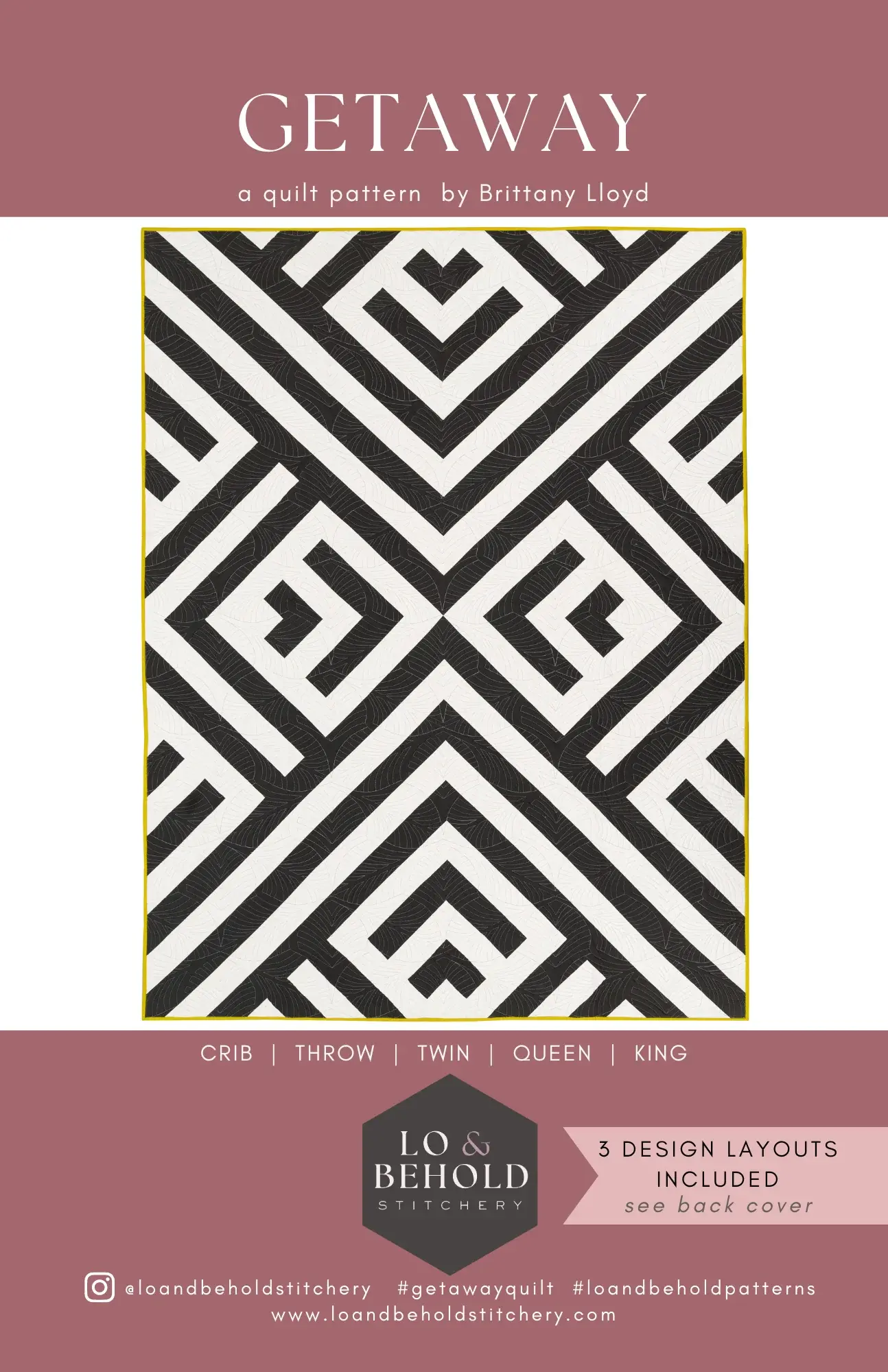 Lo & Behold Stitchery SALE Lo & Behold Stitchery Getaway Quilting Pattern