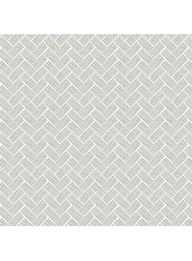 Clothworks Forest Ferns Digital Chevron Light Cream