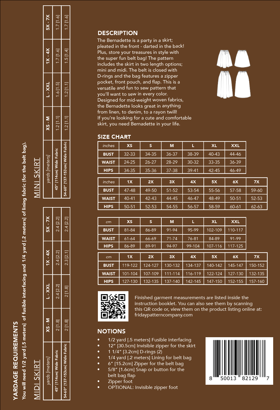 Friday Pattern Co. SALE Friday Pattern Co. Bernadette Skirt Pattern