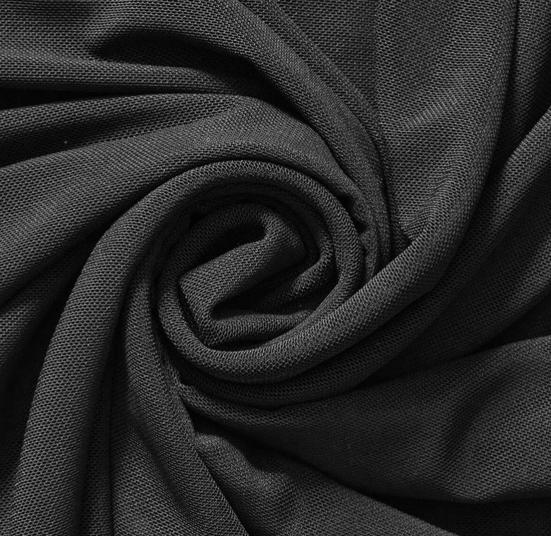 Fabric Wholesale Direct Stretch Mesh Black