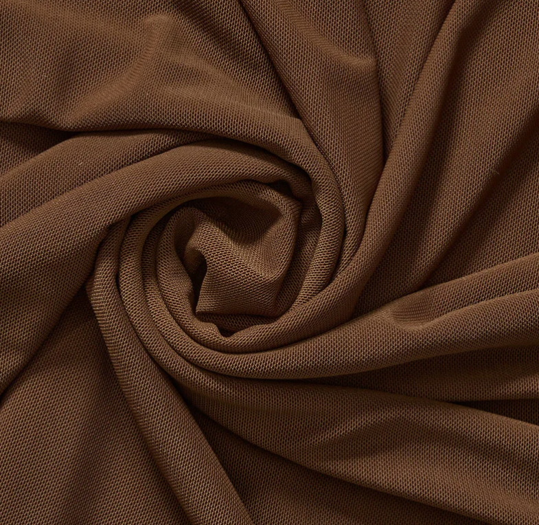 Fabric Wholesale Direct Stretch Mesh Brown