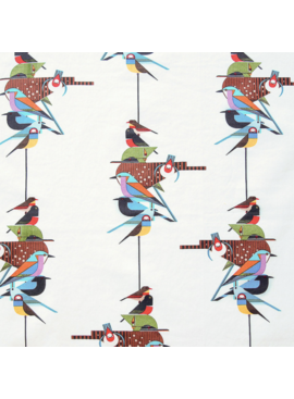Birch Fabrics Charley Harper Discovery Place Birds Organic Barkcloth