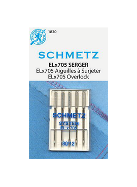 Schmetz Schmetz Serger ELX705 5pk sz12/80 (Bernina L850/L860/L980/b64)
