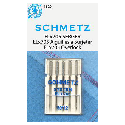 Schmetz Schmetz Serger ELX705 5pk sz12/80 (Bernina L850/L860/L980/b64)