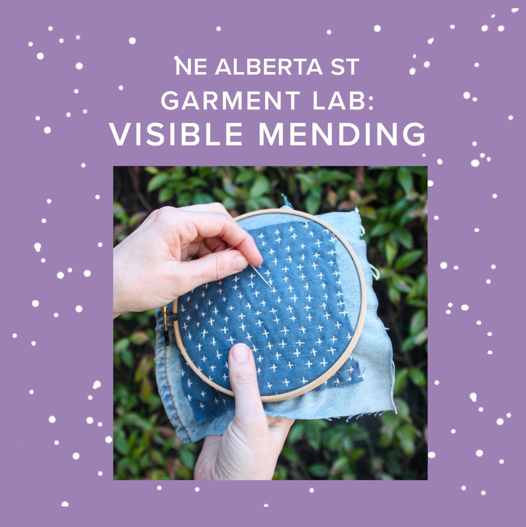 Vivien Wise CLASS FULL! Garment Lab: Visible Mending, Wednesday, May 29th, 5pm-8pm