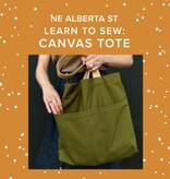 Rachel Halse CLASS FULL! Learn to Sew: Canvas Tote, Sunday, May 19th, 2pm-5pm