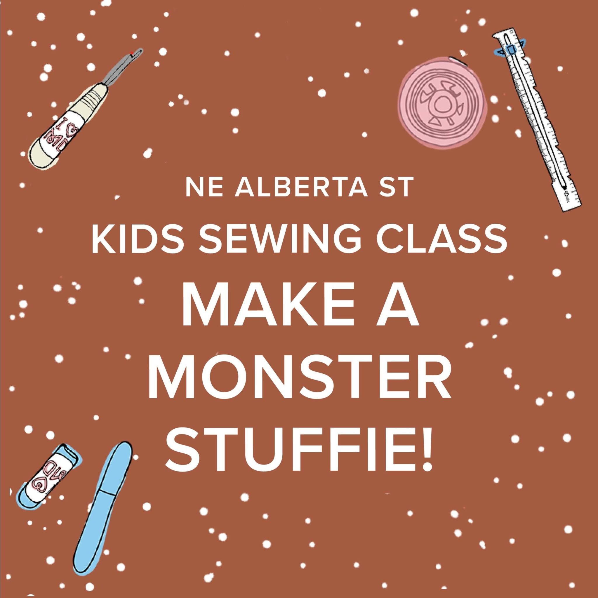 Vivien Wise Kids Sewing Class: Monster Stuffie