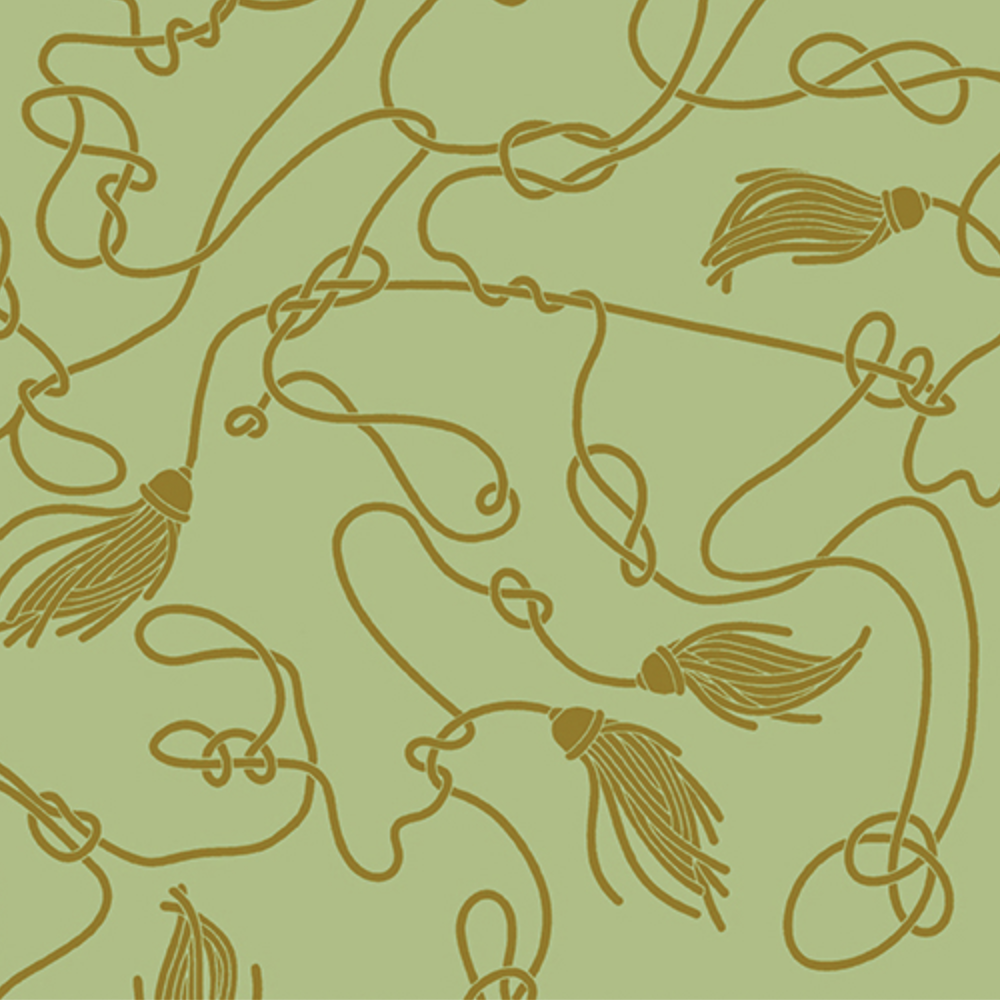 Andover SALE Ciao Bella Knot and Tassel Pistachio