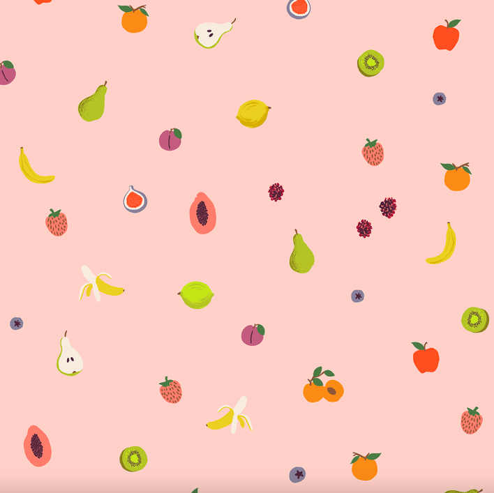 Cotton + Steel Orchard by Rifle Paper Co. Fruit Orchard Blush