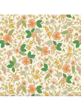 Cotton + Steel Orchard by Rifle Paper Co. Colette Cream Metallic