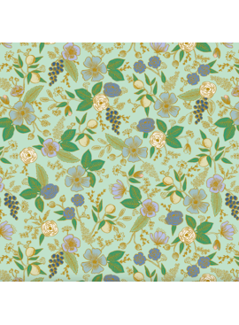 Cotton + Steel Orchard by Rifle Paper Co. Colette Mint Metallic