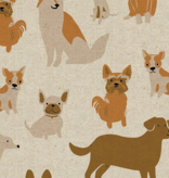 Moda Dog Park Canvas Linen Natural