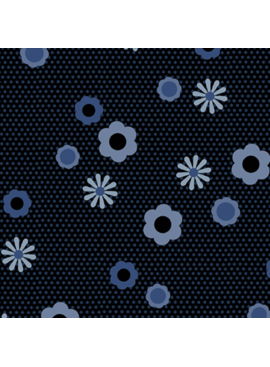 Andover Birdie Pin Dot Posy Indigo
