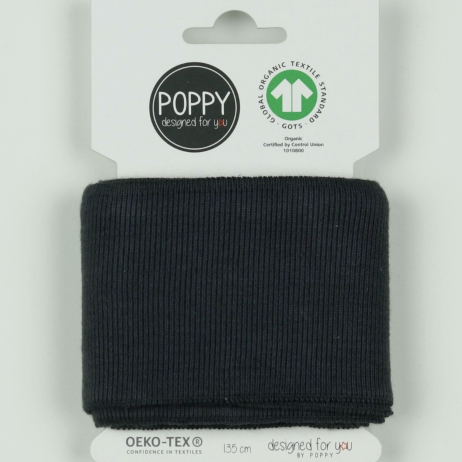 Verhees Poppy Ribbed Cuff Anthracite