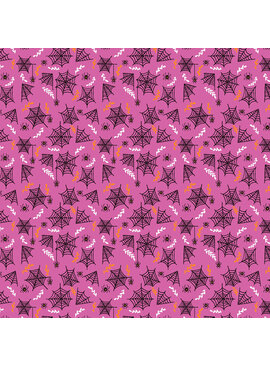 Cotton + Steel SALE Cotton + Steel By The Glow Of The Moon Tangled Web Fuchsia