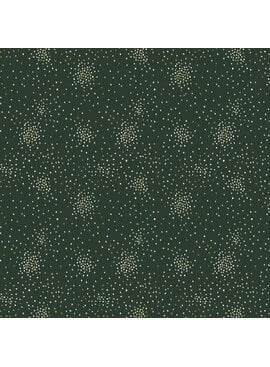 Cotton + Steel Cotton + Steel Clusters Metallic Evergreen