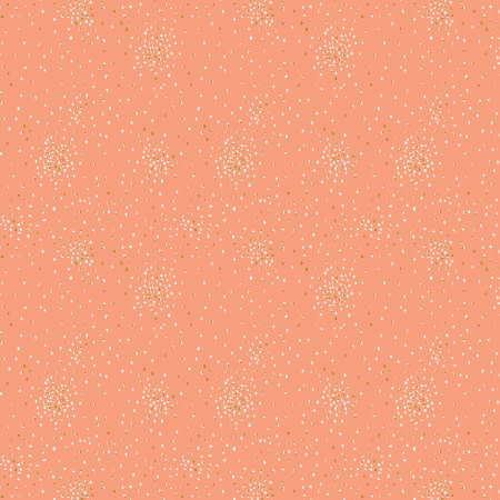 Cotton + Steel Cotton + Steel Clusters Metallic Peach