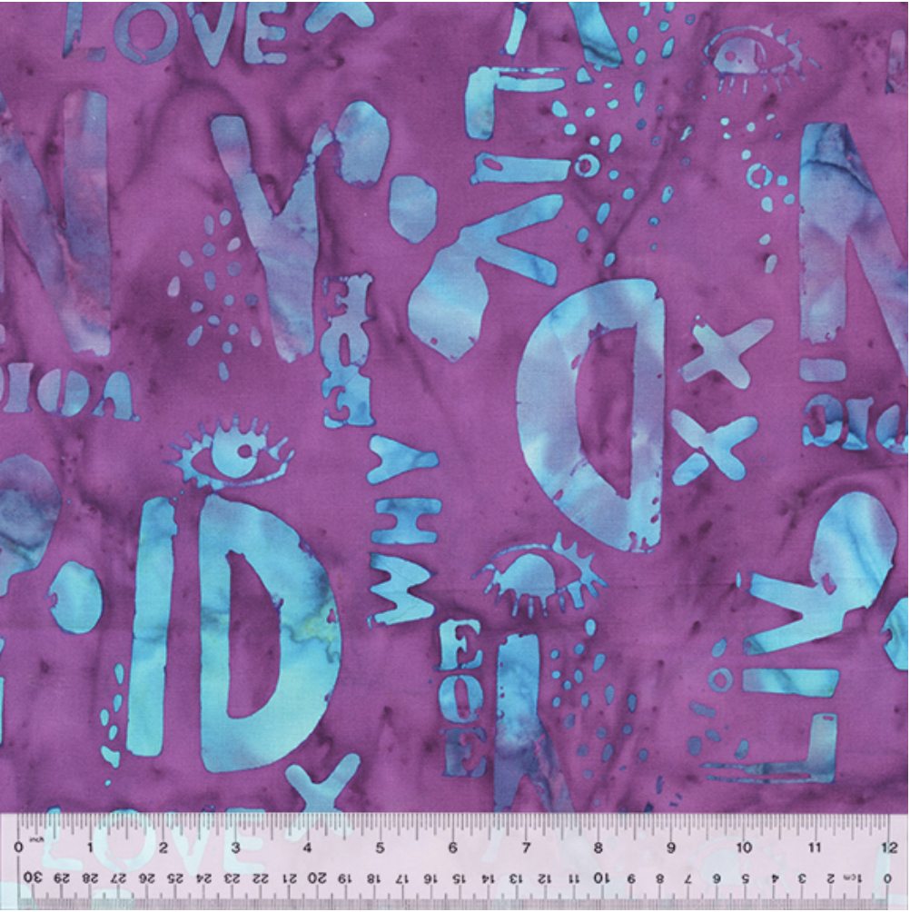 Anthology SALE Found Words Batik Orchid
