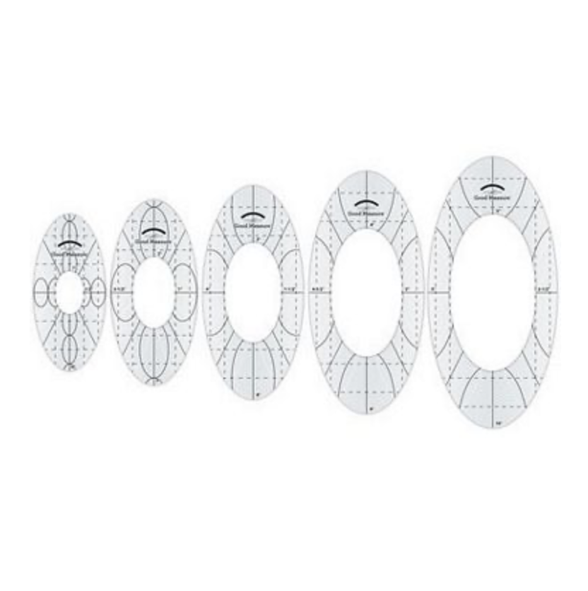 Amanda Murphy Good Measure Amanda Murphy Every Oval Quliting Ruler Set 5pc