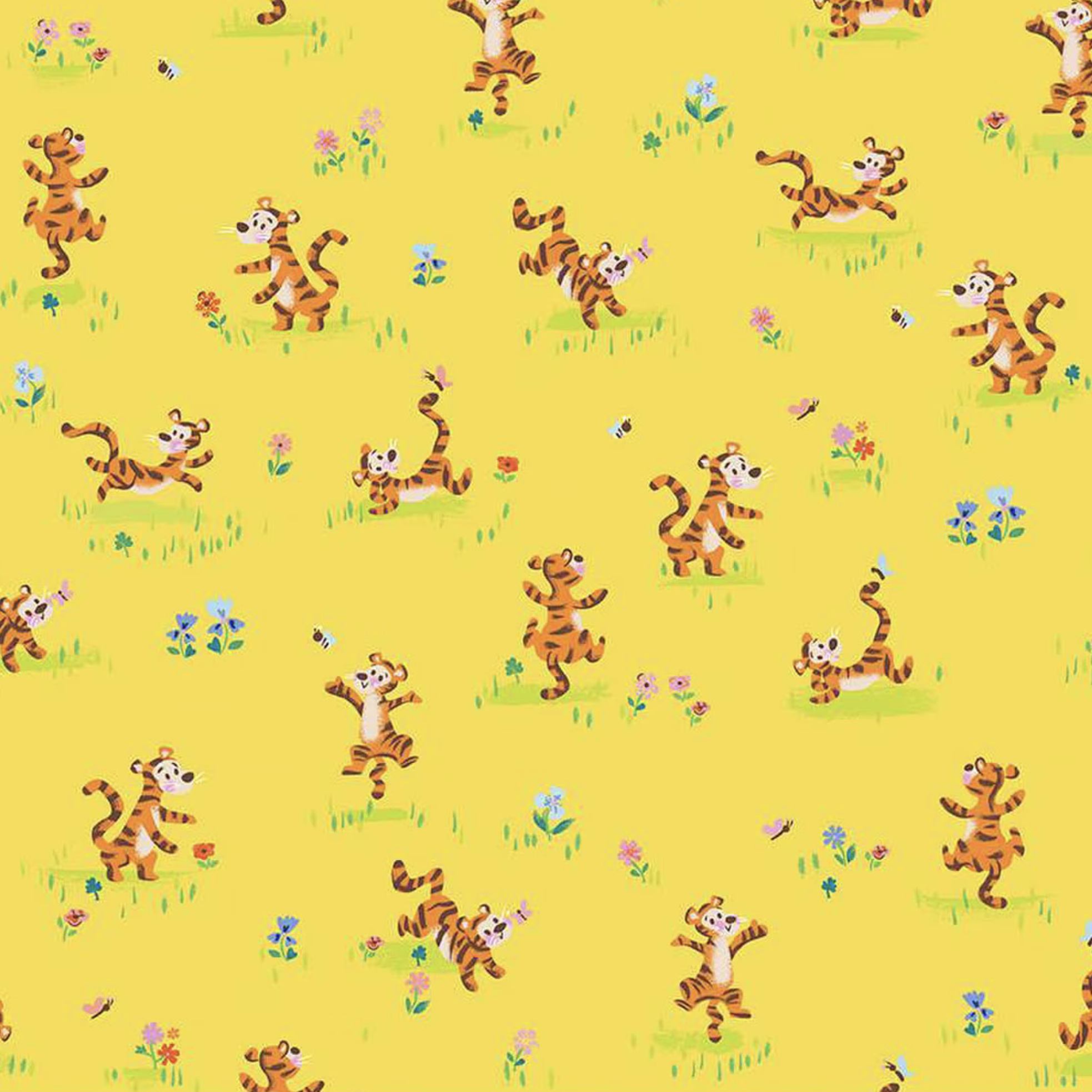 Riley Blake 100 Aker Woods Tigger Bounce Yellow