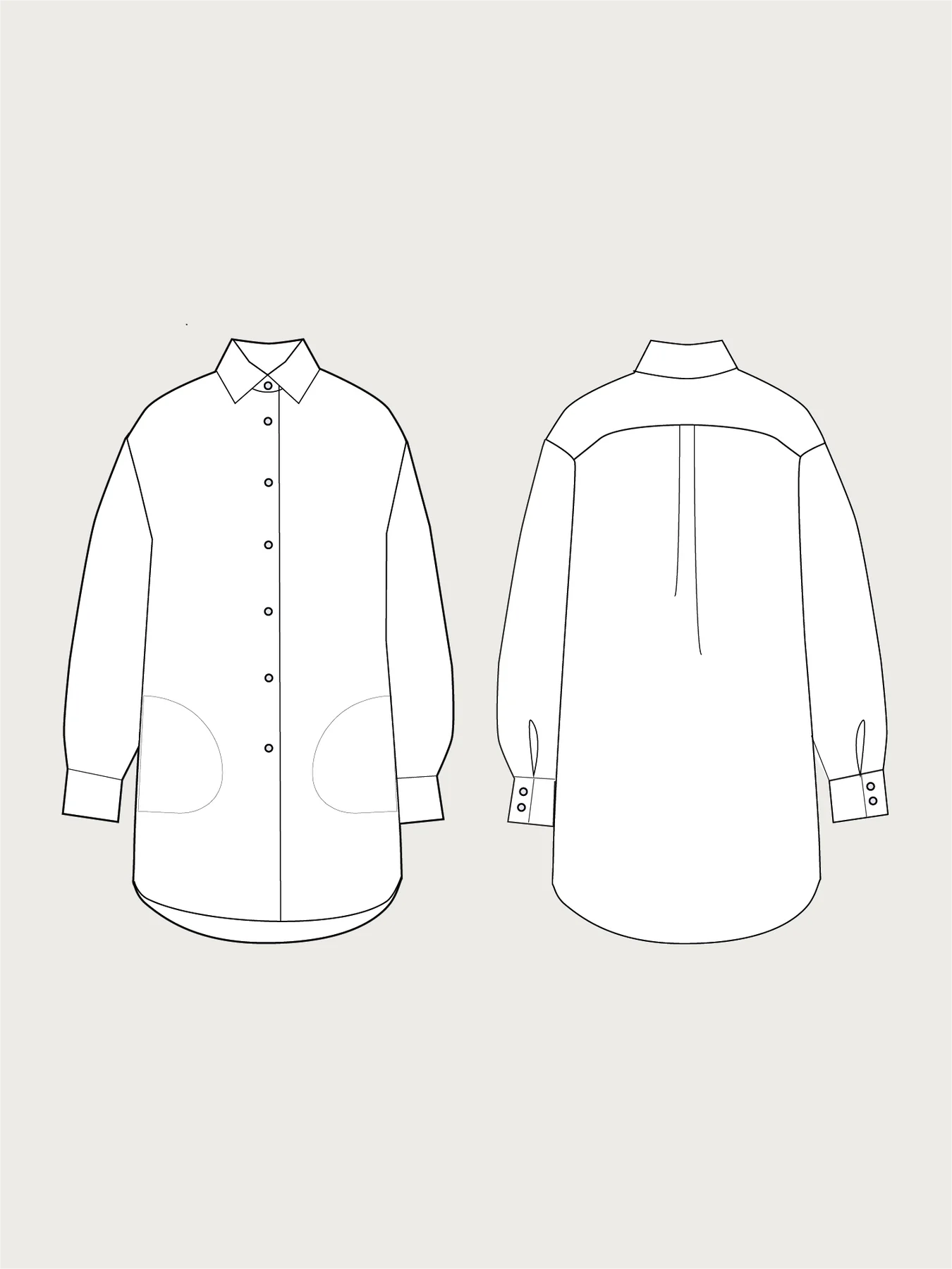 The Assembly Line Patterns SALE The Assembly Line Patterns - Oversized Shirt