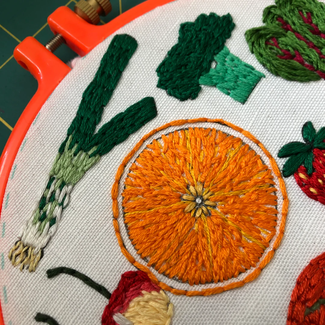 Fruits and Vegetables Embroidery Transfers