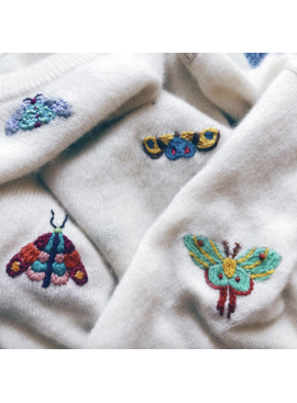 Wren Bird Arts Moth Mending Embroidery Transfers