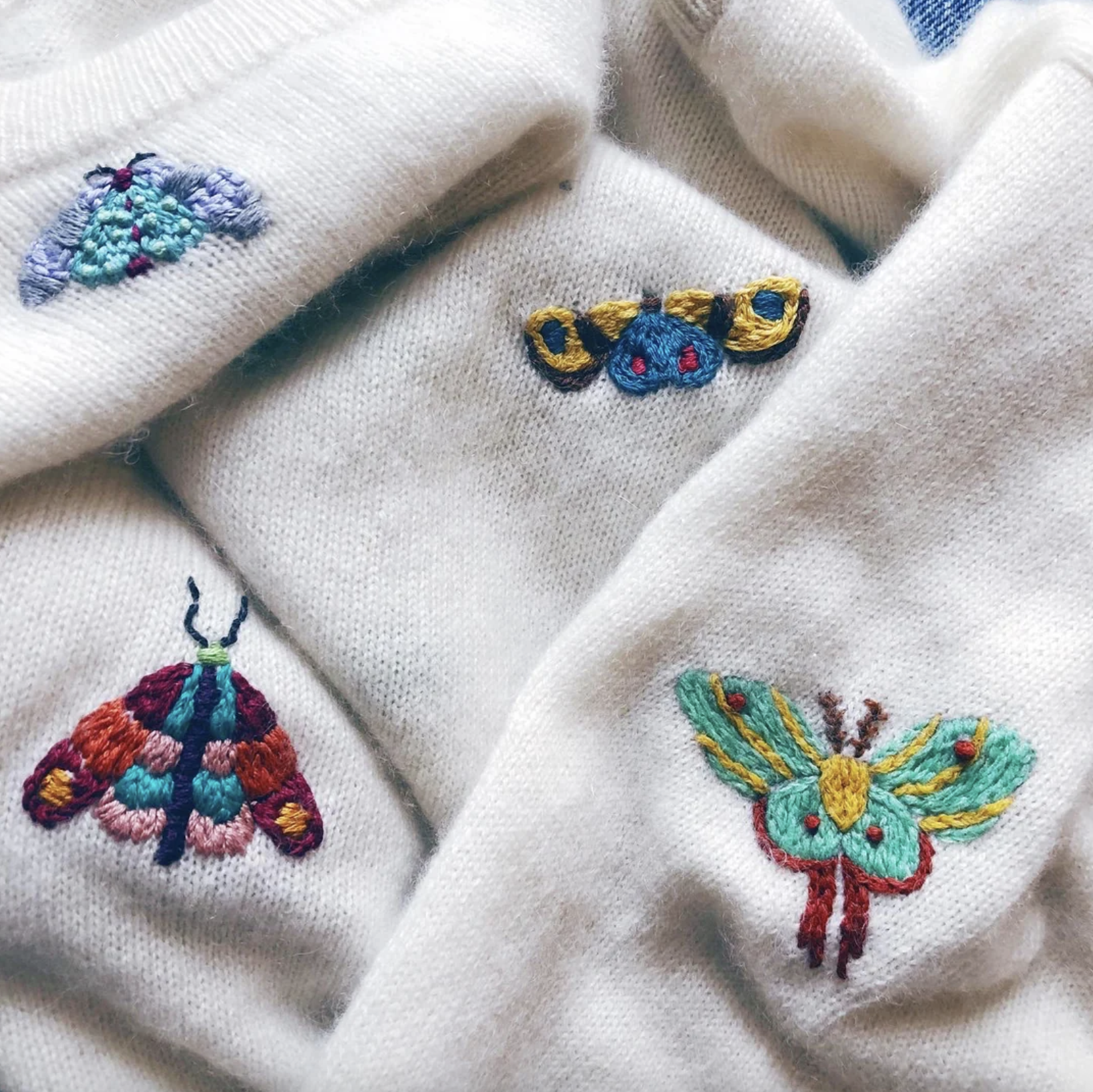 Moth Mending Embroidery Transfers