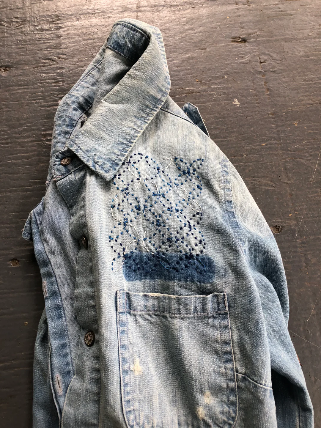 Wren Bird Arts Mending Embroidery Transfers #1 Blue