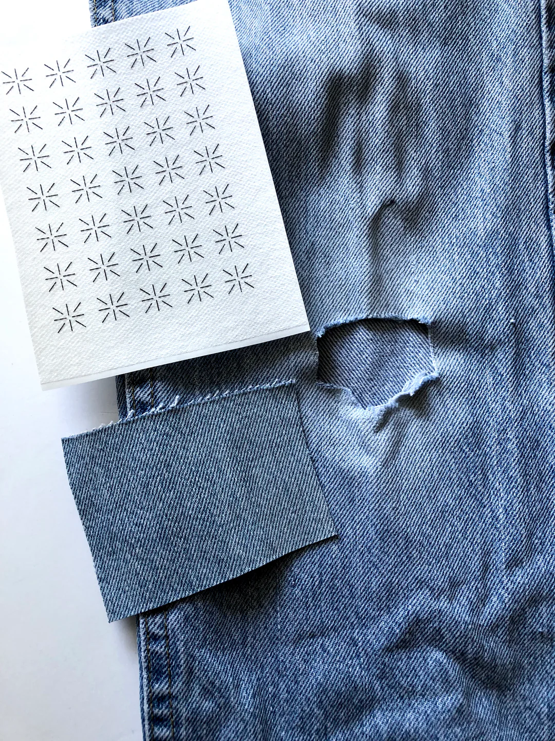 Wren Bird Arts Mending Embroidery Transfers #1 Blue