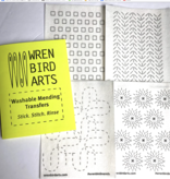 Wren Bird Arts Mending Embroidery Transfers #1 Yellow