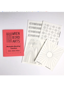Wren Bird Arts Copy of Mending Embroidery Transfers #1 Yellow