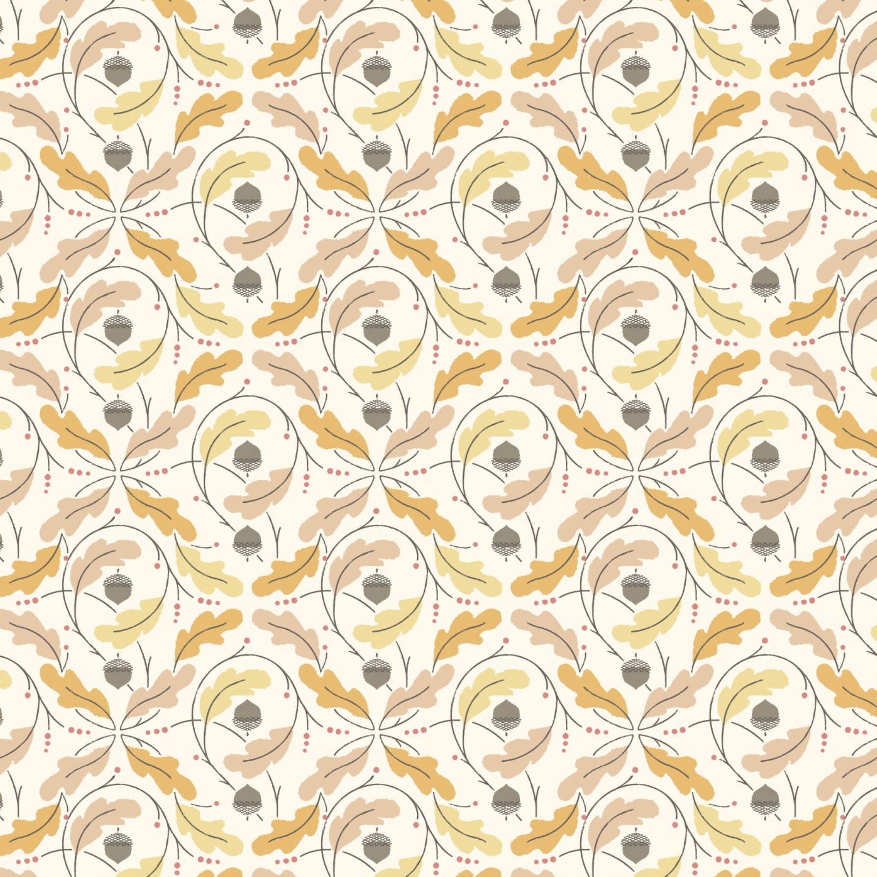 Felicity Fabrics Autumn Bursting Acorn Dance