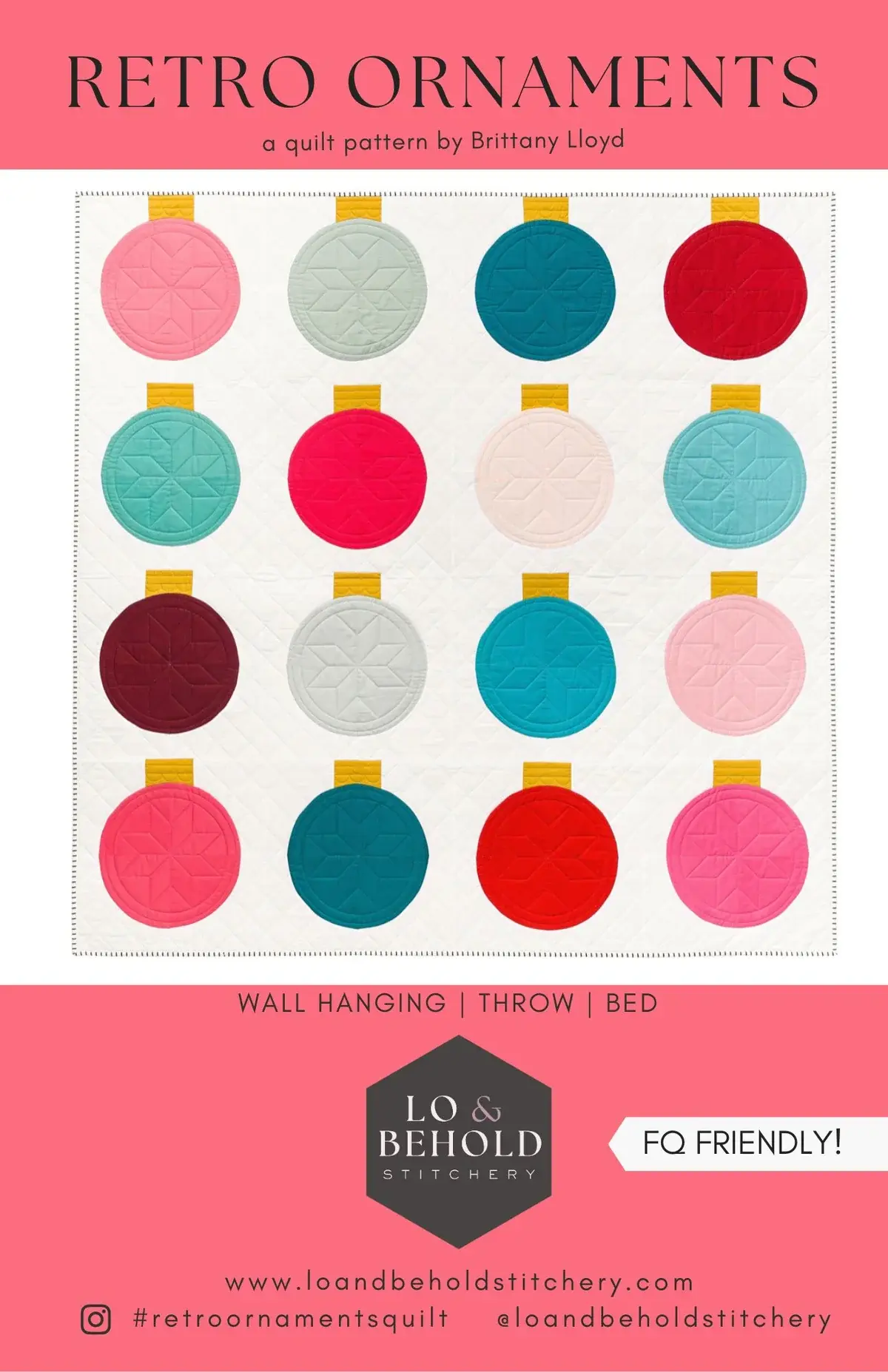 Lo & Behold Stitchery Lo & Behold Stitchery Retro Ornaments Quilting Pattern